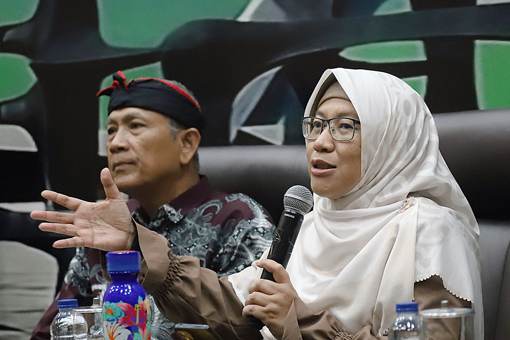 KWP Bersama DPR Gelar Diskusi bahas Pendidikan Nasional Diskusi Forum Legislasi dengan tema "Memaksimalkan Poin Penting Undang-Undang (UU) Tentang Sistem Pendidikan Nasional Untuk Pendidikan Yang Merata". (BeritaNasional/Elvis Sendouw)
