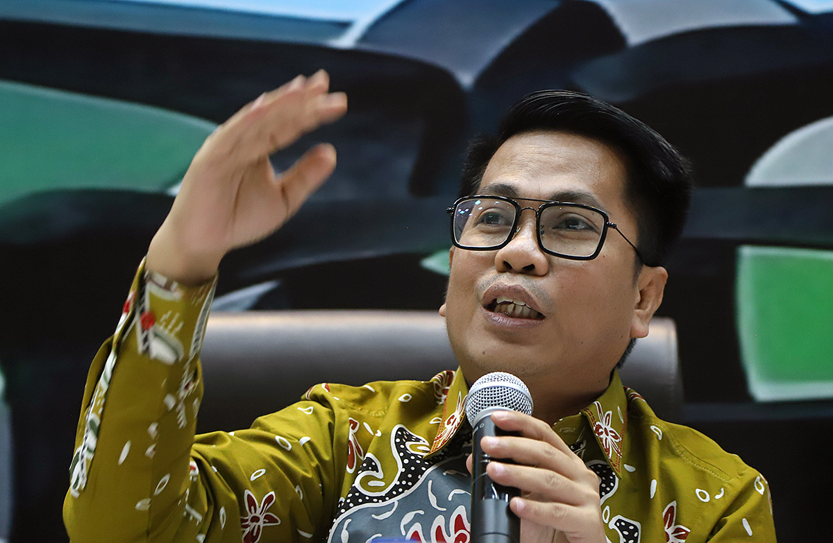 Diskusi Dialektika Demokrasi yang bertajuk "Upaya Pemerataan Informasi Hingga Daerah Tertinggal Terluar Terpencil". (BeritaNasional/Elvis Sendouw)