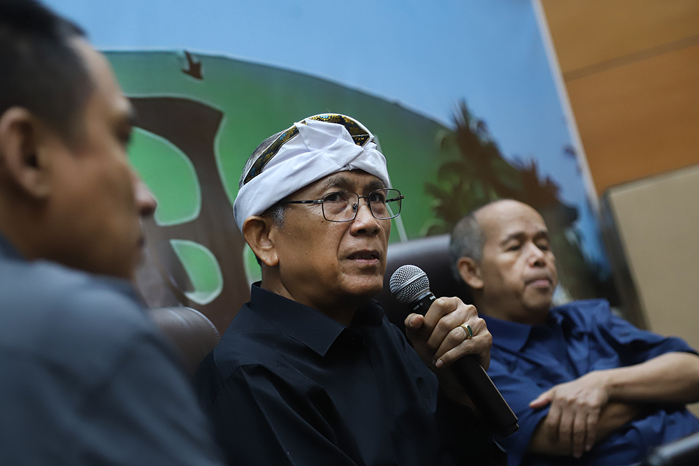 KWP Bersama DPR Gelar Diskusi Bahas Perkuat Digitalisasi ke Pelosok Dialektika Demokrasi dengan tema: 'Perkuat Digitalisasi hingga ke Pelosok, Senjata Ampuh Tekan Ketimpangan Pendidikan’. (BeritaNasional/Elvis Sendouw)