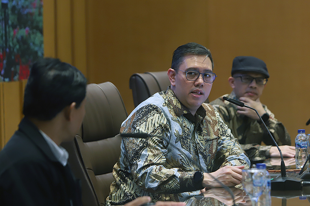Dialektika Demokrasi dengan tema"Memperkuat Kedaulatan Bangsa di Era Dinamika Persaingan Global". (BeritaNasional/Elvis Sendouw)