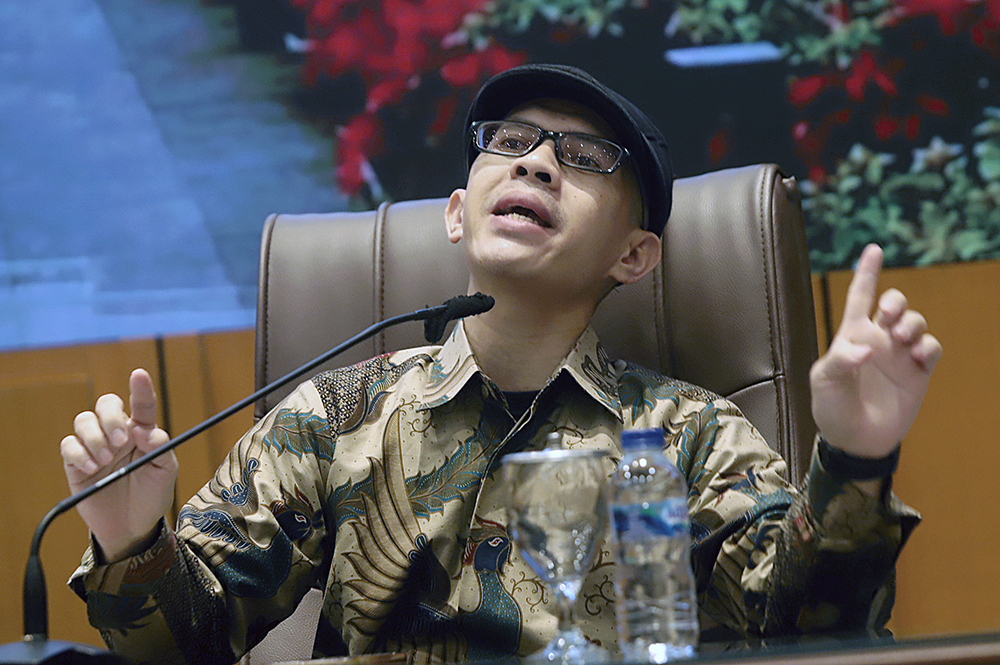 Dialektika Demokrasi dengan tema"Memperkuat Kedaulatan Bangsa di Era Dinamika Persaingan Global". (BeritaNasional/Elvis Sendouw)