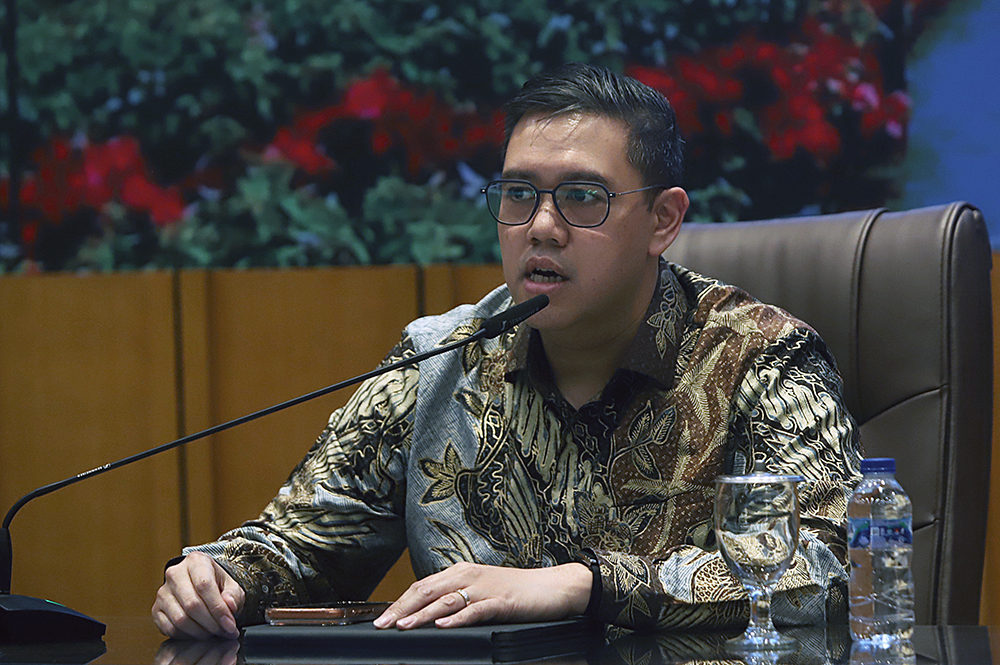 Dialektika Demokrasi dengan tema"Memperkuat Kedaulatan Bangsa di Era Dinamika Persaingan Global". (BeritaNasional/Elvis Sendouw)