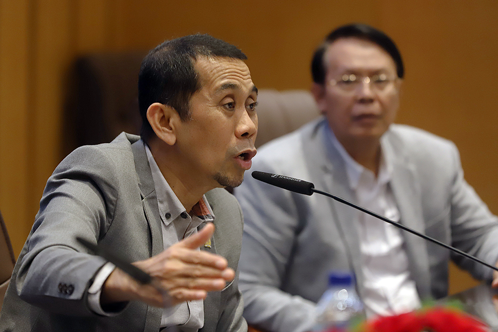 KWP bersama DPR gelar Diskusi bertajuk "Peran DPR dalam Mendukung Pertumbuhan Ekonomi Nasional". (BeritaNasional/Elvis Sendouw)