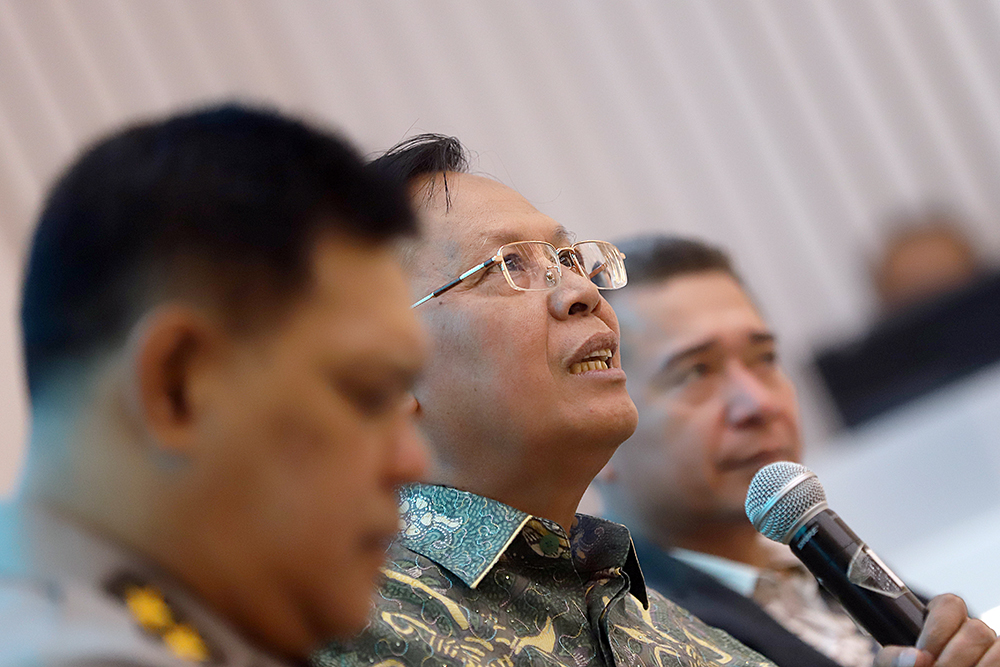 Diskusi yang bertajuk "Reformasi Polri Harapan Menuju Institusi Penegak Hukum yang Profesional dan Humanis”. (BeritaNasional/Elvis Sendouw)
