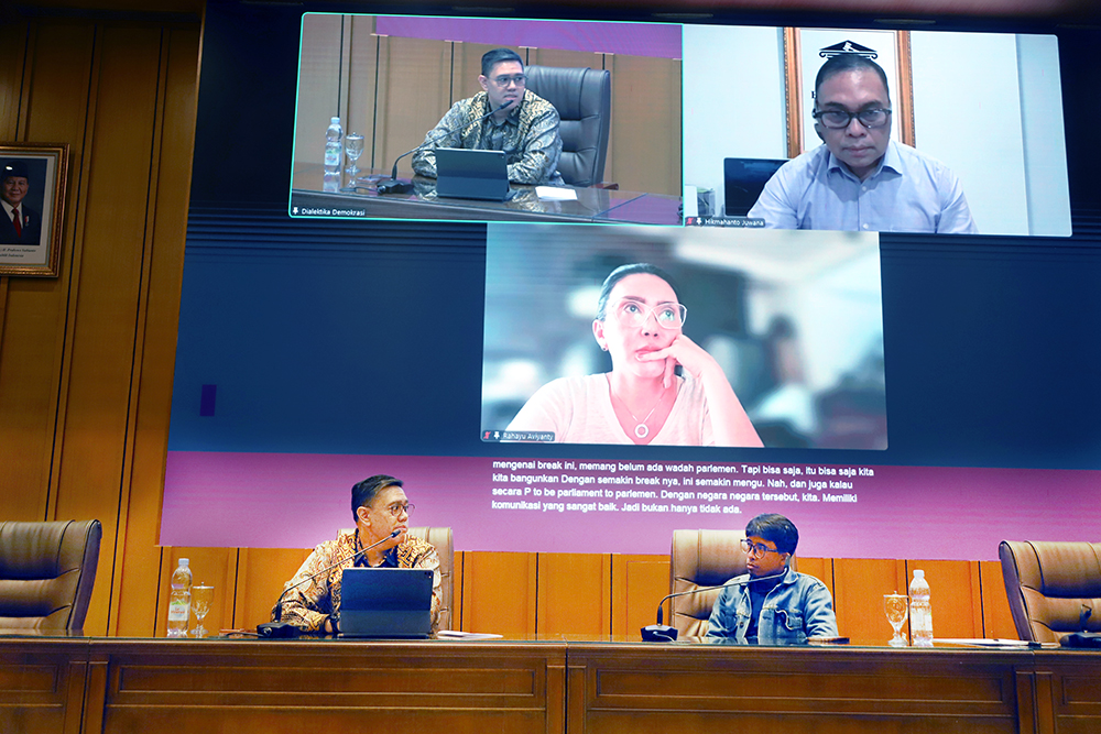 Diskusi KWP dengan DPR RI membahas rencana damai AS dan Iran. (BeritaNasional/Elvis Sendouw)