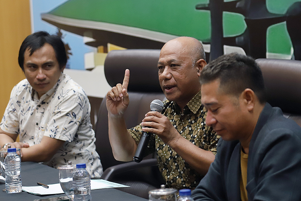 KWP Bersama DPR Gelar Diskusi Bahas RUU EBT Diskusi Forum Legislasi dengan tema ”RUU EBT, Peran DPR dalam Mendorong Penerapan Energi Terbarukan” . (BeritaNasional/Elvis Sendouw)