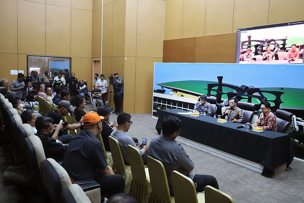 Diskusi Dialektika Demokrasi dengan tema "Menanamkan Semangat Kemerdekaan dari Usia Dini". (BeritaNasional/Elvis Sendouw)