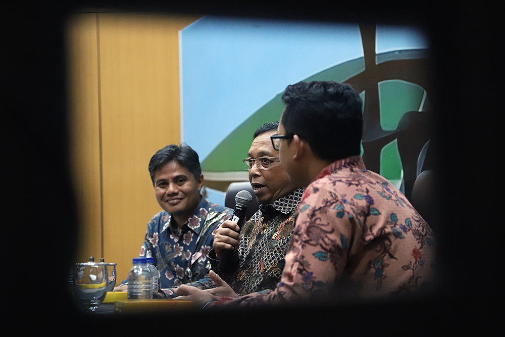 Diskusi Dialektika Demokrasi dengan tema "Menanamkan Semangat Kemerdekaan dari Usia Dini". (BeritaNasional/Elvis Sendouw)