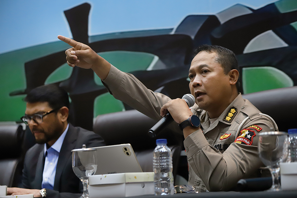 KWP Bersama DPR Gelar Diskusi Bahas Transformasi Digital Korlantas Dialektika KWP bersama DPR bahas Transformasi Digital Korlantas: Menjawab Tantangan Pelayanan Modern untuk Masyaraka. (BeritaNasional/Elvis Sendouw)