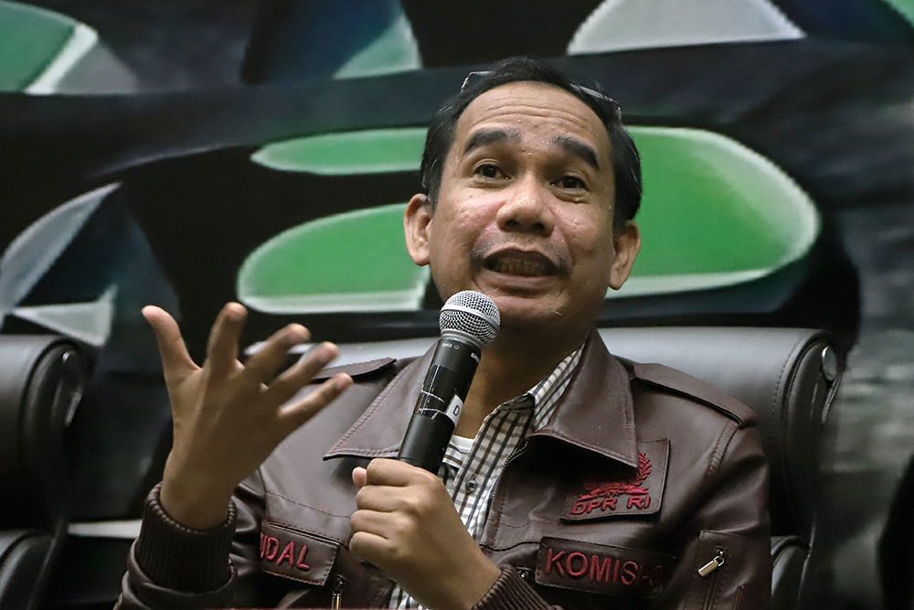 Diskusi Dialektika Demokrasi dengan tema "Transformasi Polri Menuju Presisi:  Menjadi Harapan Masyarakat". (BeritaNasional/Elvis Sendouw)