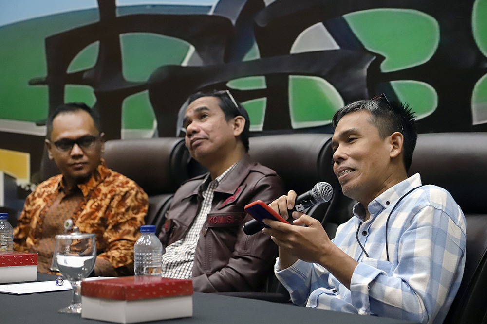 Diskusi Dialektika Demokrasi dengan tema "Transformasi Polri Menuju Presisi:  Menjadi Harapan Masyarakat". (BeritaNasional/Elvis Sendouw)