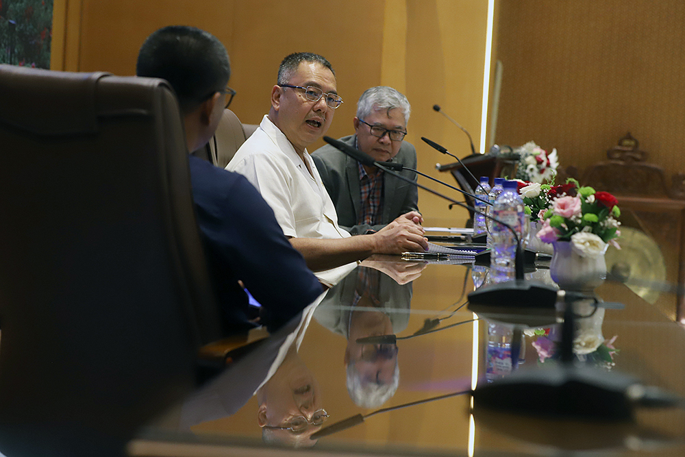 Diskusi Dialektika Demokrasi dengan tema "Strategi Kebijakan Publik Dalam Mencegah Kebocoran Fiskal Negara". (BeritaNasional/Elvis Sendouw)