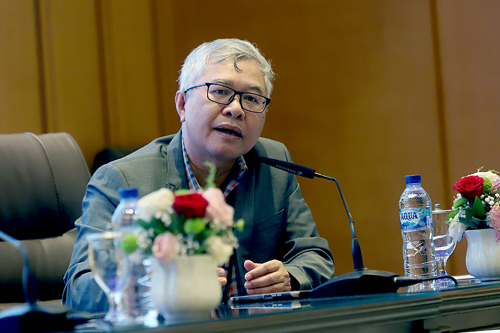 Diskusi Dialektika Demokrasi dengan tema "Strategi Kebijakan Publik Dalam Mencegah Kebocoran Fiskal Negara". (BeritaNasional/Elvis Sendouw)