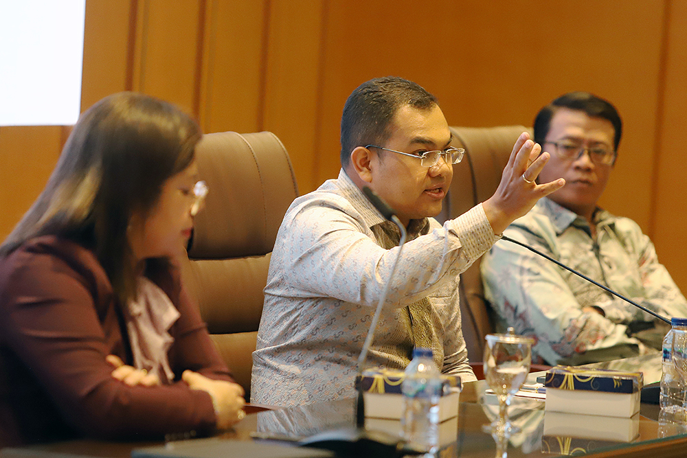 Seminar yang bertajuk 'Transformasi BUMN Menjadi Pilar Fundamental Perekonomian Nasional'. (BeritaNasional/Elvis Sendouw)