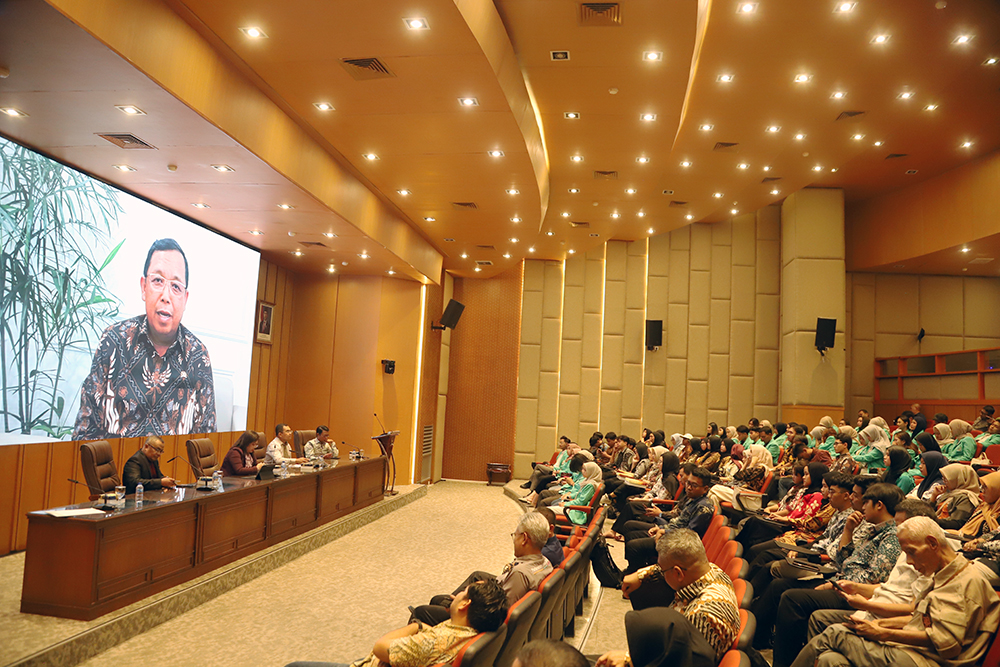 Seminar yang bertajuk 'Transformasi BUMN Menjadi Pilar Fundamental Perekonomian Nasional'. (BeritaNasional/Elvis Sendouw)