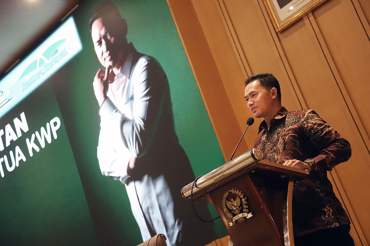 Seminar yang bertajuk 'Transformasi BUMN Menjadi Pilar Fundamental Perekonomian Nasional'. (BeritaNasional/Elvis Sendouw)