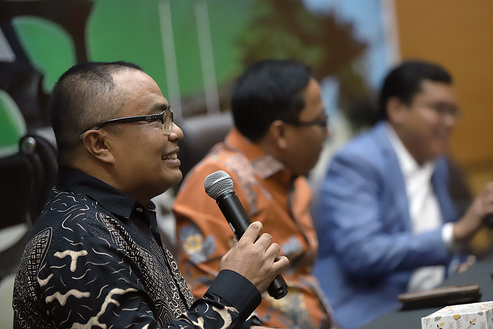 KWP Bersama MPR Gelar Diskusi Bahas Sinergi Sistem Keuangan Negara dan Perekonomian Nasional Diskusi Konstitusi dan Demokrasi Indonesia dengan tema "Sinergi Sistem Keuangan Negara dan Perekonomian Nasional bagi Peningkatan Kesejahteraan Sosial”. (BeritaNasional/Elvis Sendouw)