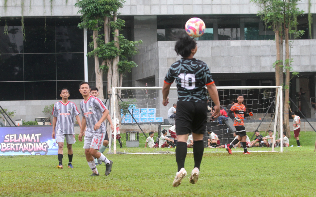 Pertandingan KWP Cup 2025 di Lapangan Kompleks Parlemen, Senayan, Jakarta Sabtu (22/2/2025).  (Berita Nasional.com/Oke Atmaja)