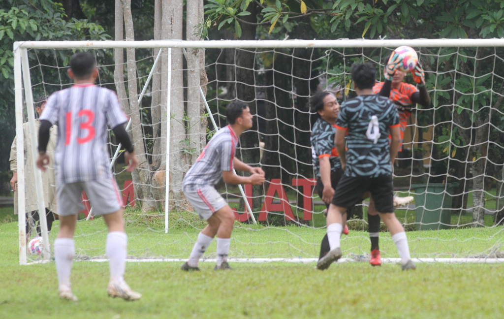 Pertandingan KWP Cup 2025 di Lapangan Kompleks Parlemen, Senayan, Jakarta Sabtu (22/2/2025).  (Berita Nasional.com/Oke Atmaja)