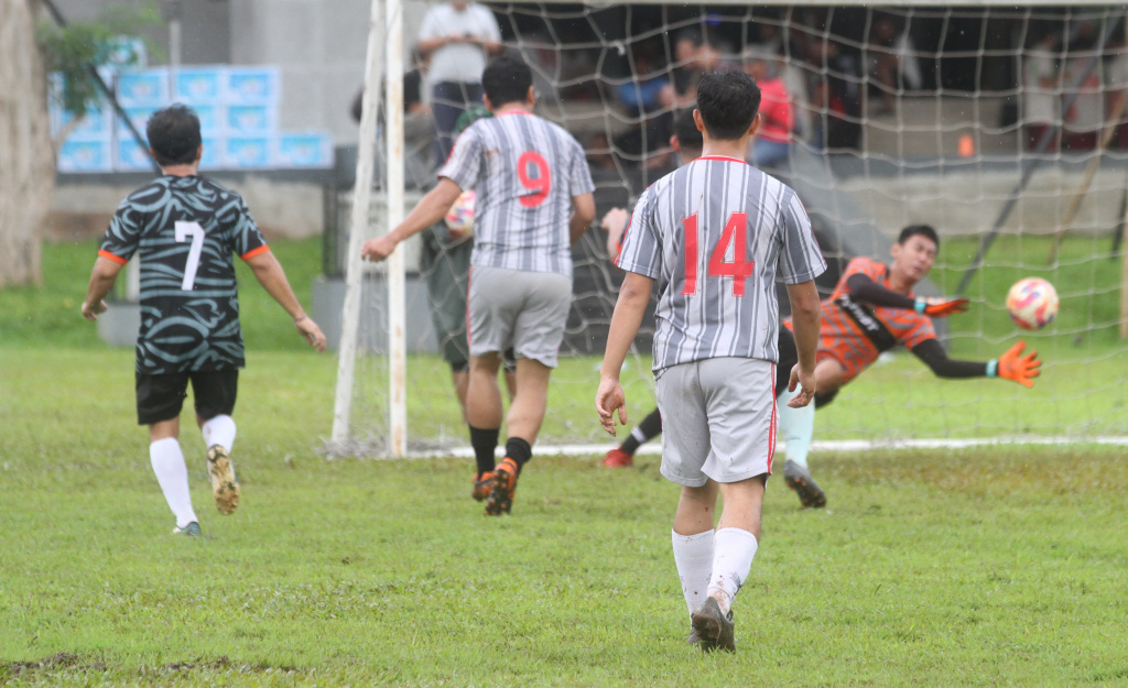 Pertandingan KWP Cup 2025 di Lapangan Kompleks Parlemen, Senayan, Jakarta Sabtu (22/2/2025).  (Berita Nasional.com/Oke Atmaja)