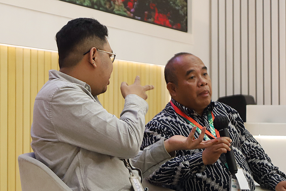 Dialektika Demokrasi dengan tema"AS-Iran Kembali Memanas, Seberapa Besar Ancamannya Bagi Stabilitas Dunia". (BeritaNasional/Elvis Sendouw)