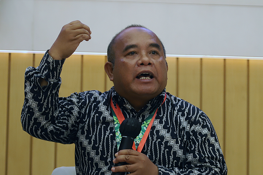 Dialektika Demokrasi dengan tema"AS-Iran Kembali Memanas, Seberapa Besar Ancamannya Bagi Stabilitas Dunia". (BeritaNasional/Elvis Sendouw)