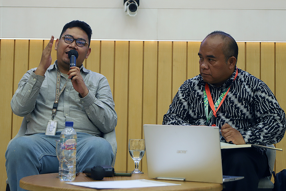 Dialektika Demokrasi dengan tema"AS-Iran Kembali Memanas, Seberapa Besar Ancamannya Bagi Stabilitas Dunia". (BeritaNasional/Elvis Sendouw)