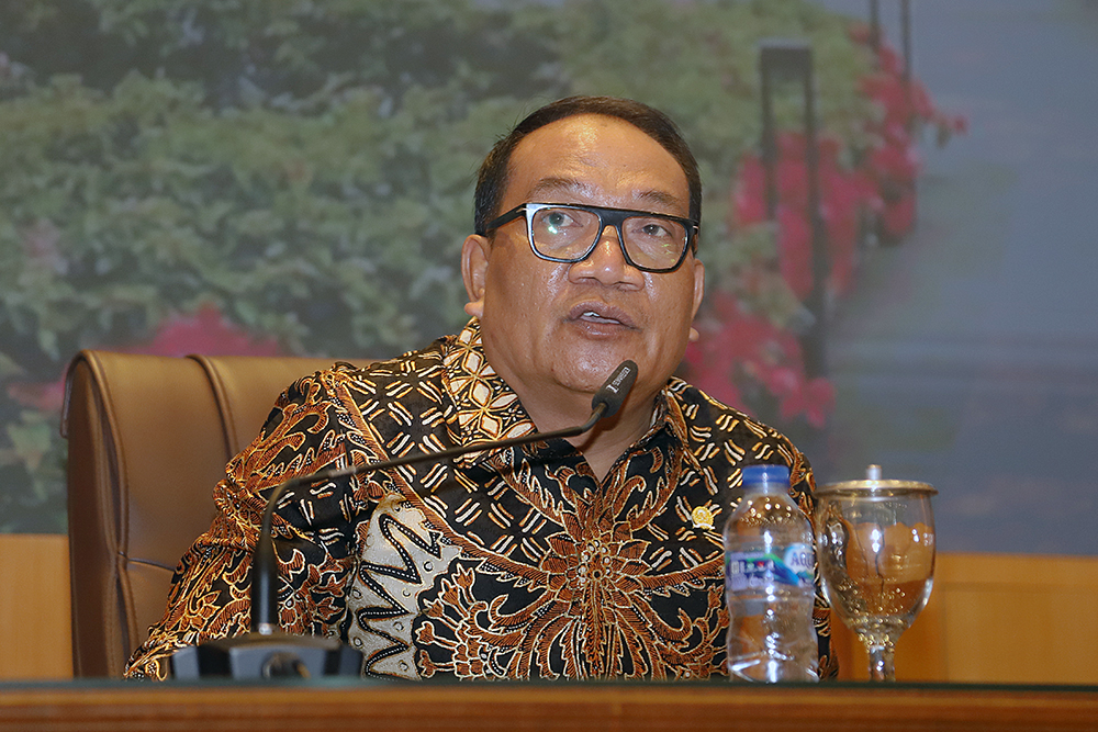 Diskusi KWP bersama DPR bahas dampak geopolitik global perang AS, Israel dan Iran. (BeritaNasional/Elvis Sendouw)
