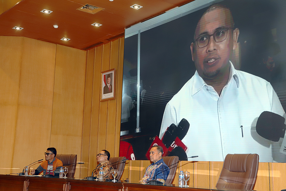 Diskusi KWP bersama DPR bahas dampak geopolitik global perang AS, Israel dan Iran. (BeritaNasional/Elvis Sendouw)