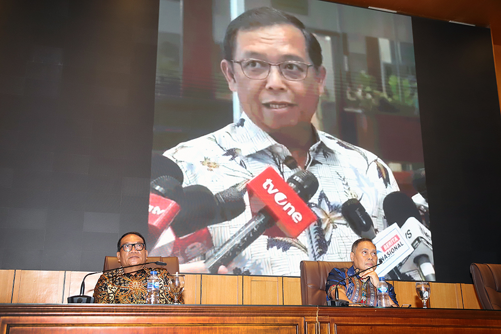 Diskusi KWP bersama DPR bahas dampak geopolitik global perang AS, Israel dan Iran. (BeritaNasional/Elvis Sendouw)