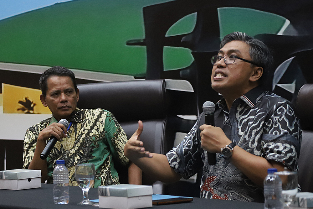 KWP dengan DPR Gelar Diskusi Bahas RUU Pariwisata Diskusi KWP bersama DPR membahas RUU Kepariwisataan: Reformulasi Kebijakan Pariwisata untuk Masa Depan Berkelanjutan. (BeritaNasional/Elvis Sendouw)