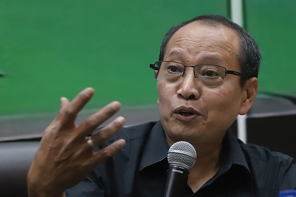 KWP dengan MPR Gelar Diskusi Bahas Kompilasi Pandangan Pakar soal Bentuk Hukum dan Substansi Diskusi Konstitusi dan Demokrasi Indonesia dengan tema: "Pokok-Pokok Haluan Negara (PPHN) Bentuk Hukum dan Subtansi”. (BeritaNasional/Elvis Sendouw)