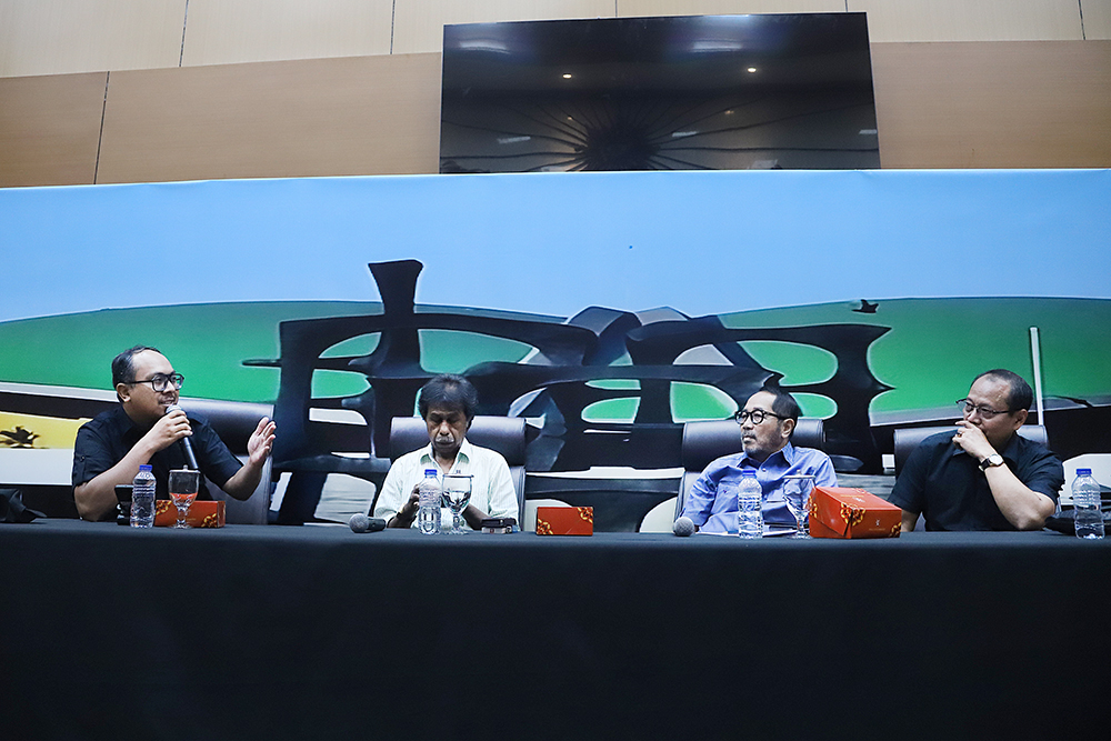 KWP dengan MPR Gelar Diskusi Bahas Kompilasi Pandangan Pakar soal Bentuk Hukum dan Substansi Diskusi Konstitusi dan Demokrasi Indonesia dengan tema: "Pokok-Pokok Haluan Negara (PPHN) Bentuk Hukum dan Subtansi”. (BeritaNasional/Elvis Sendouw)