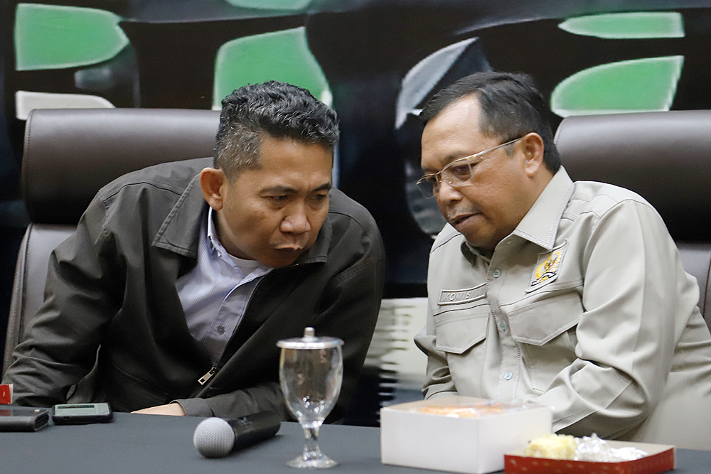 Diskusi KWP bersama DPR dengan tema “Antisipasi Lonjakan Harga Sembako Jelang Puasa”. (BeritaNasional/Elvis Sendouw)