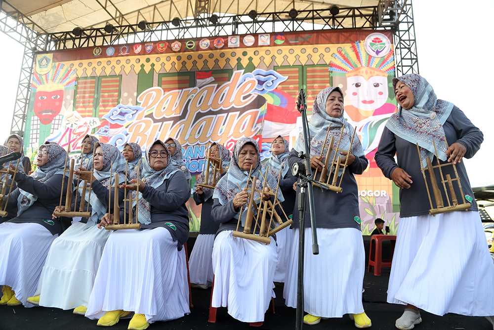 Pagelaran budaya lebaran Bojonggede Bogor. (BeritaNasional/Elvis Sendouw)