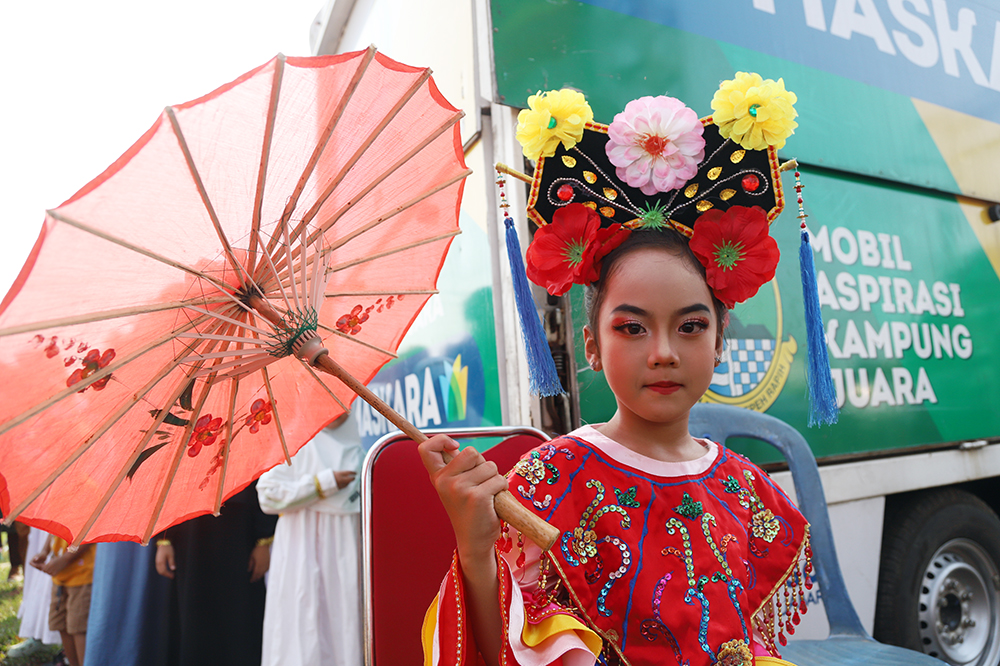 Pagelaran budaya lebaran Bojonggede Bogor. (BeritaNasional/Elvis Sendouw)