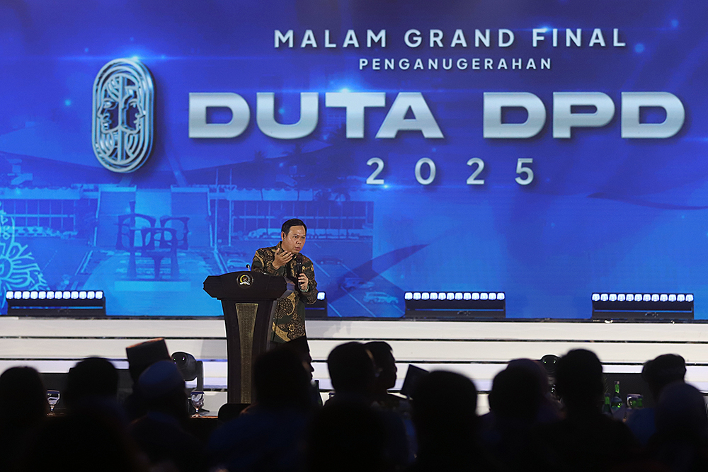 Peserta saat tampil dalam Malam Grand Final “Pemilihan Duta DPD RI 2025”. (BeritaNasional/Elvis Sendouw)