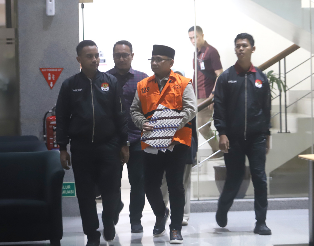 Tersangka kasus dugaan korupsi kuota haji dan penyelenggaraan ibadah haji Yaqut Cholil Qoumas. (Beritanasional.com/HO/Oke Atmaja)