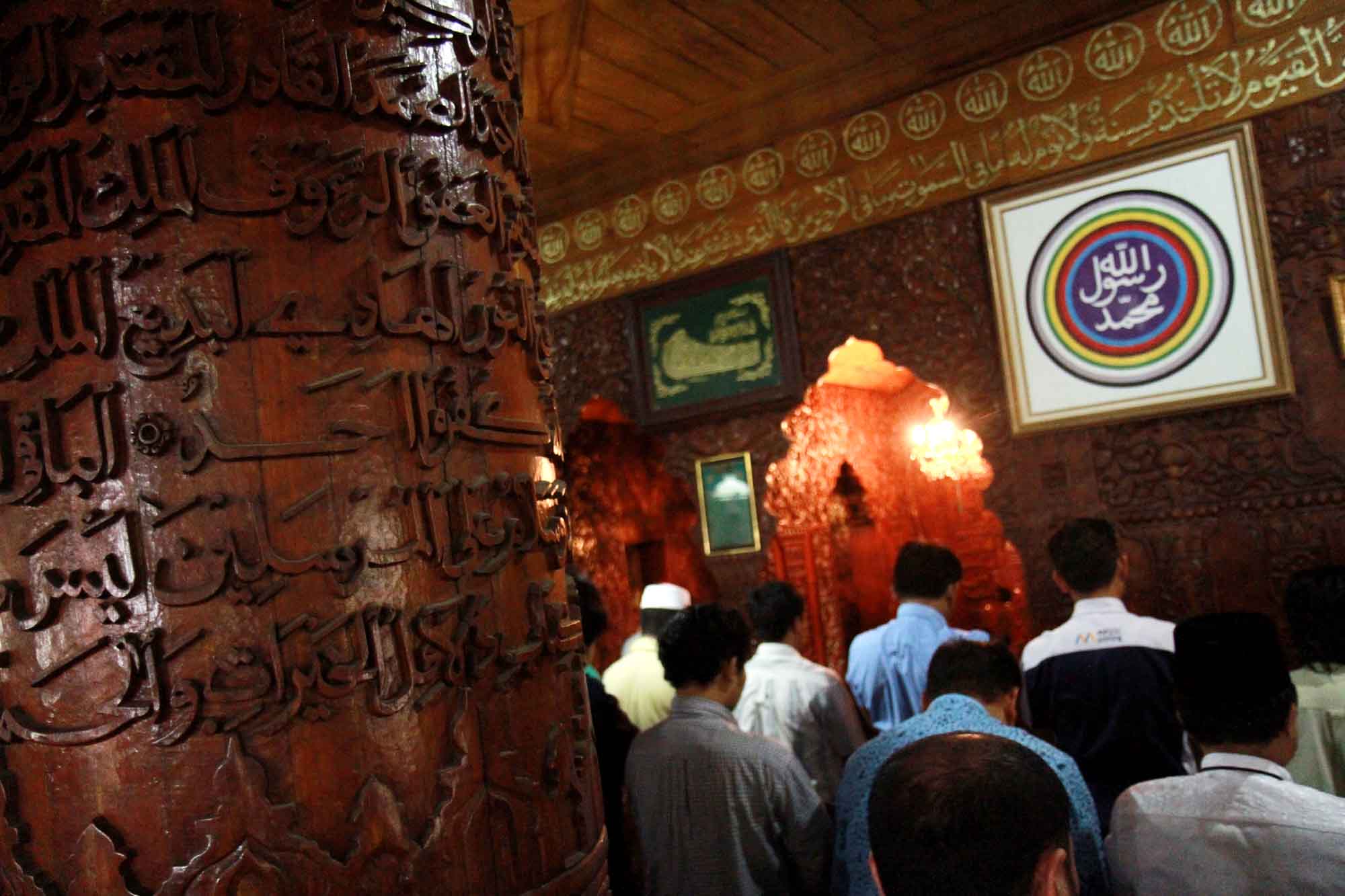 Suasana Masjid Agung Al Munada Darussalam Baiturrahman atau disebut Masjid Perahu, di Jalan Casablanca No 38, Jakarta, Sabtu (1/3/2025).  (Beritanasional.com/Oke Atmaja)