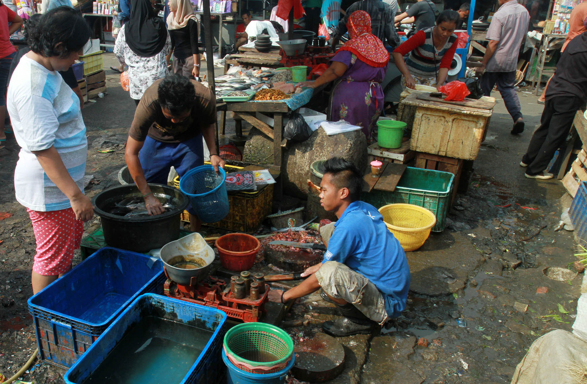 Suasana di Pasar Rumput, Jakarta, Senin (29/7/2024). (BeritaNasional.com/Oke Atmaja)