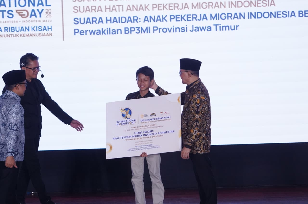 Peringatan International Migrant Day yang digelar di Sasana Langen Budoyo, Taman Mini Indonesia Indah (TMII) Jakarta. (BeritaNasional/Elvis Sendouw/P2MI)
