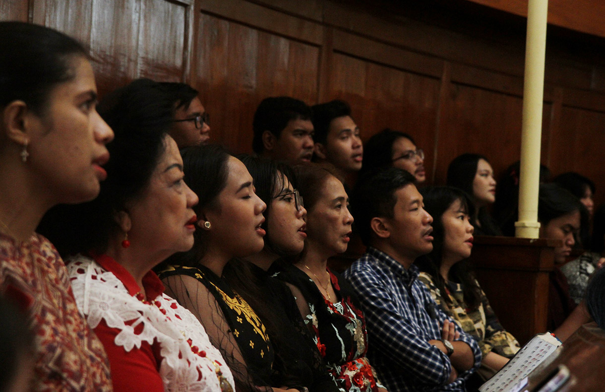 Umat Protestan mengikuti Misa Natal di GPIB Immanuel, Jakarta, Rabu (25/12/2024).(BeritaNasional.com/Oke Atmaja)