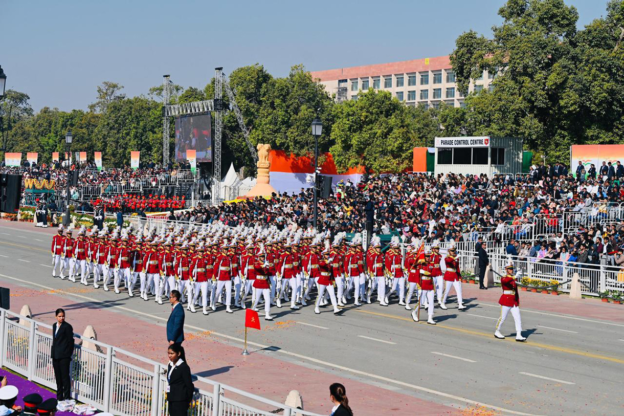 Presiden Prabowo Subianto berada di kereta kuda saat parade Peringatan Ke-76 Hari Republik India di New Delhi, India, Minggu (26/1/2025).  (BeritaNasional.com/Laily Rachev - Biro Pers Sekretariat Presiden)