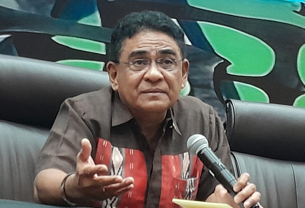Diskusi Konstitusi dan Demokrasi Indonesia dengan tema “Implementasi Pidato Presiden Saat Sidang MPR RI Tahun 2025” . (BeritaNasional/Elvis Sendouw)