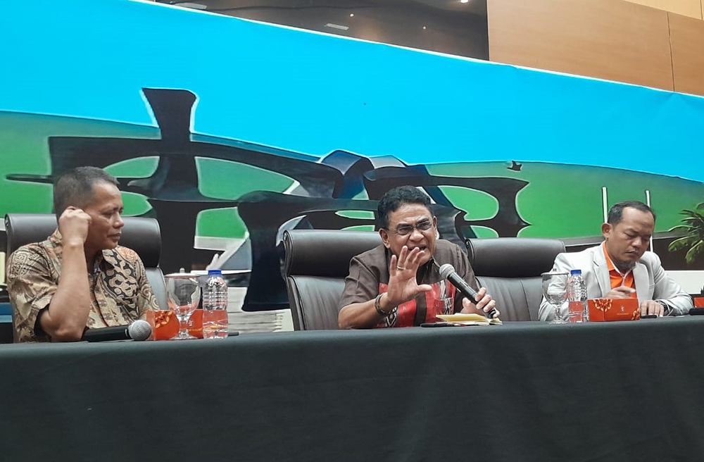 Diskusi Konstitusi dan Demokrasi Indonesia dengan tema “Implementasi Pidato Presiden Saat Sidang MPR RI Tahun 2025” . (BeritaNasional/Elvis Sendouw)