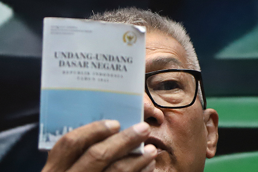 MPR Bersama KWP Gelar Diskusi Bahas Implikasi Putusan MK dalam Revisi UU Pemilu Diskusi Konstitusi dan Demokrasi Indonesia dengan tema "Menata Ulang Demokrasi: Implikasi Putusan MK dalam Revisi UU Pemilu". (BeritaNasional/Elvis Sendouw)