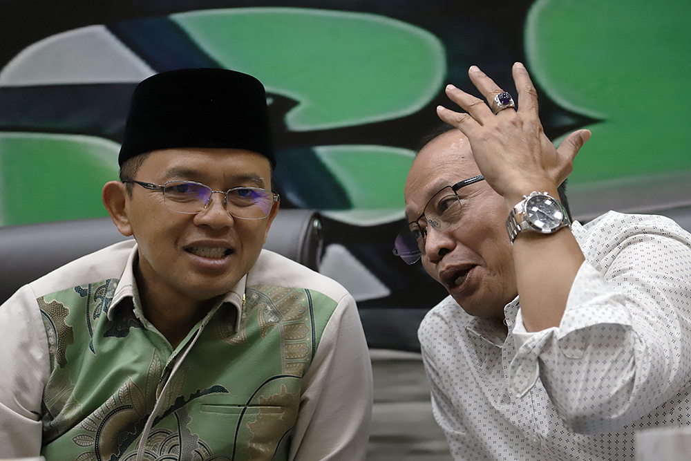 Diskusi Konstitusi dan Demokrasi Indonesia dengan tema: “Kedaulatan Rakyat dalam Perspektif Demokrasi Pancasila”. (BeritaNasional/Elvis Sendouw)
