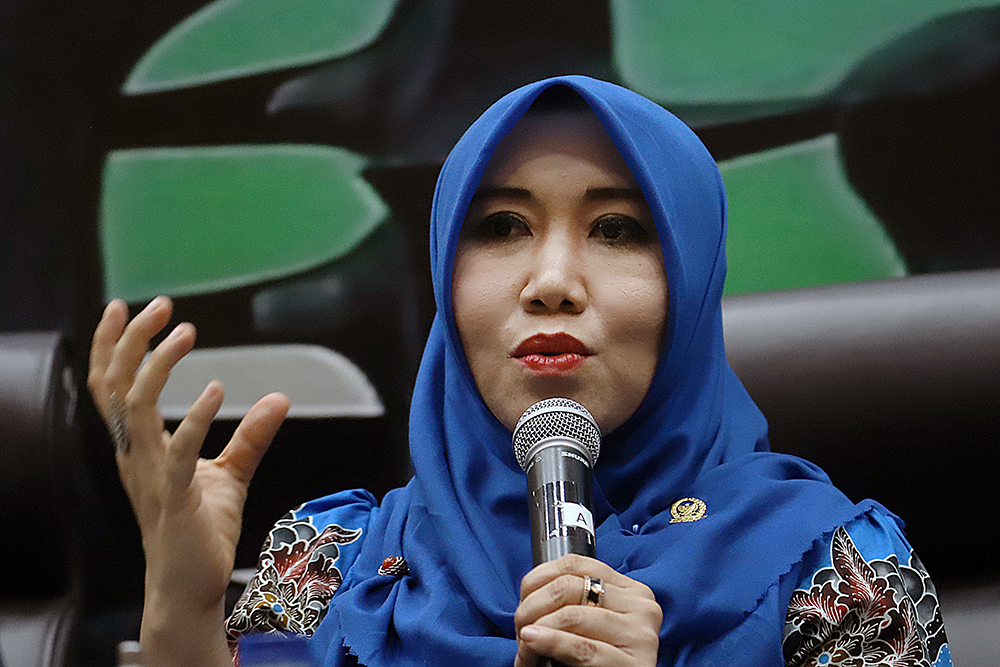 Diskusi Konstitusi dan Demokrasi Indonesia dengan tema: “Kedaulatan Rakyat dalam Perspektif Demokrasi Pancasila”. (BeritaNasional/Elvis Sendouw)