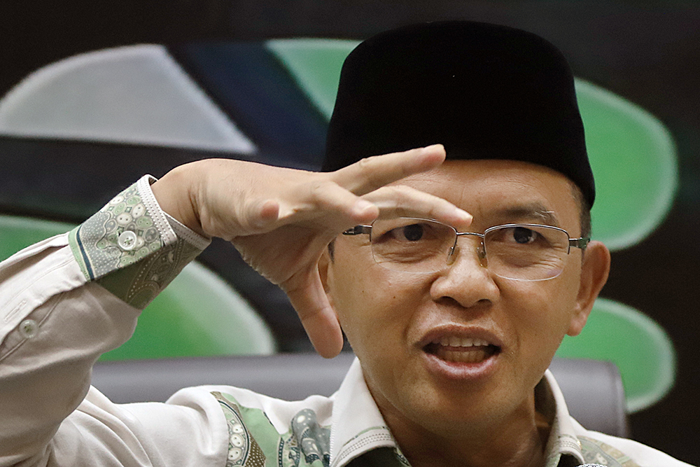 Diskusi Konstitusi dan Demokrasi Indonesia dengan tema: “Kedaulatan Rakyat dalam Perspektif Demokrasi Pancasila”. (BeritaNasional/Elvis Sendouw)