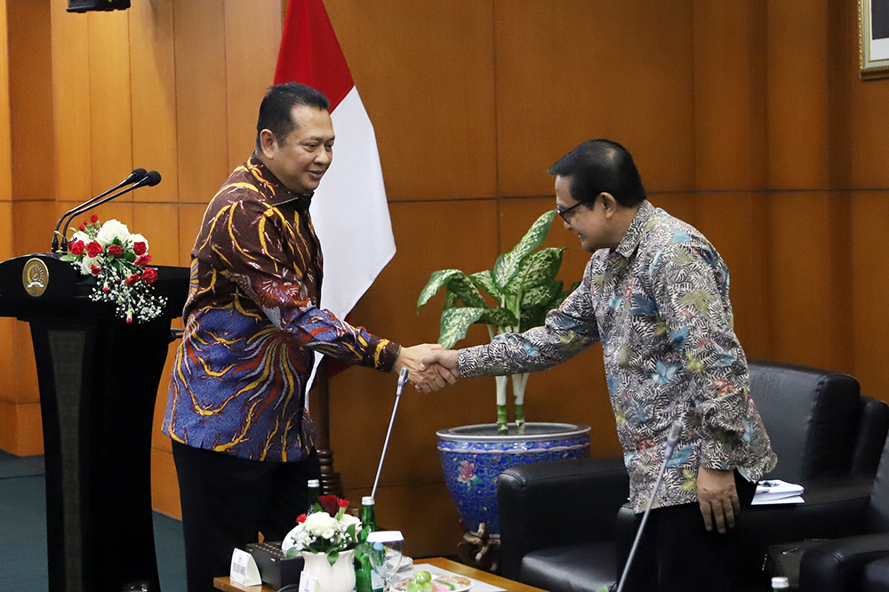 Diskusi MPR RI angkat tema  “Kebijakan Pembentukan Badan Hukum Bumdes dalam Rangka Mewujudkan Nawacita Demi Mencapai Keadilan Sosial Berdasarkan UUD NRI tahun 1945”. (BeritaNasional/Elvis Sendouw)